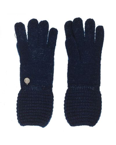 Guess Womenss Thermal And Soft Knitted Gloves Aw6717-Wol02 - Blue