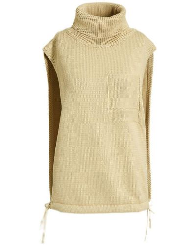 G-Star RAW G-star Raw Knitted Top Open Side Turtle Neck Cotton - Yellow