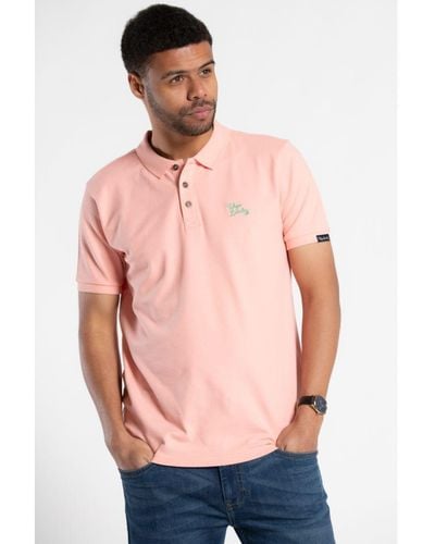 Tokyo Laundry Cotton Short-Sleeve Polo Shirt - Pink