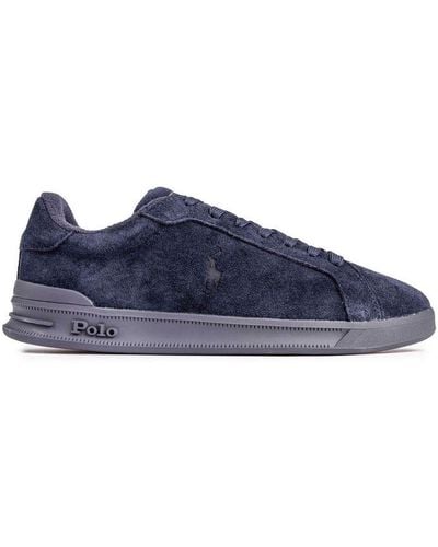 Ralph Lauren Polo Heritage Suede Sneakers - Blauw