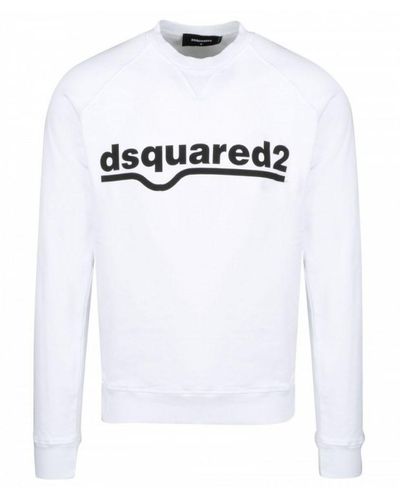 DSquared² Klassieke Raglan Fit Logo Witte Trui