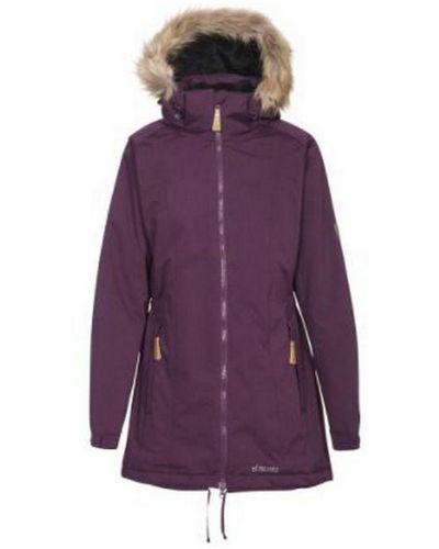 Trespass Ladies Celebrity Insulated Longer Length Parka Jacket - Purple