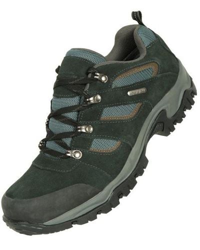 Mountain Warehouse Voyage Suede Waterproof Walking Shoes () - Green