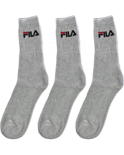 Fila Pack-3 High-Top Socks F9505 - White