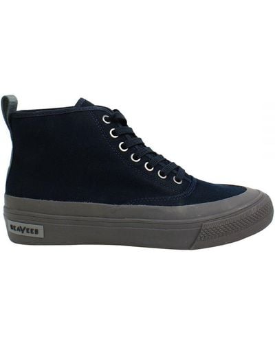 Seavees Mariners Navy Boots Canvas - Blue