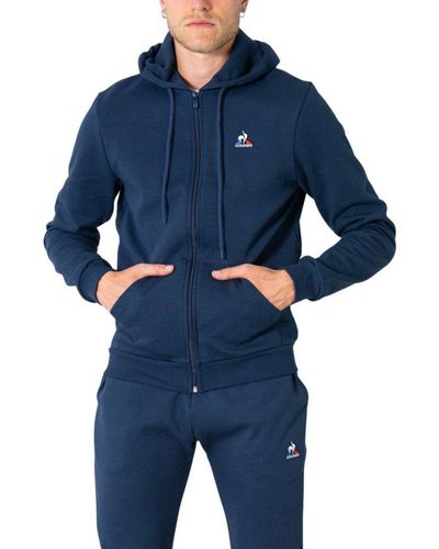 Le Coq Sportif Essential Zip Sweatshirt Til Mænd - Blauw