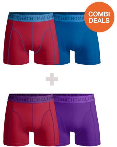 MUCHACHOMALO 2-pack + 2-pack Boxershorts Men - Combi Deal in het Blauw voor  heren | Lyst NL