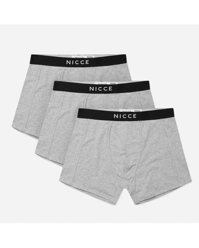 Nicce London 3-pack Stretch Waist Black/grey Alesi Boxer Shorts 0037 K001 0264 Cotton
