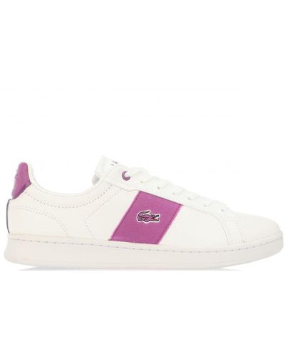 Lacoste Carnaby Pro Sneakers Voor , Wit-paars - Roze