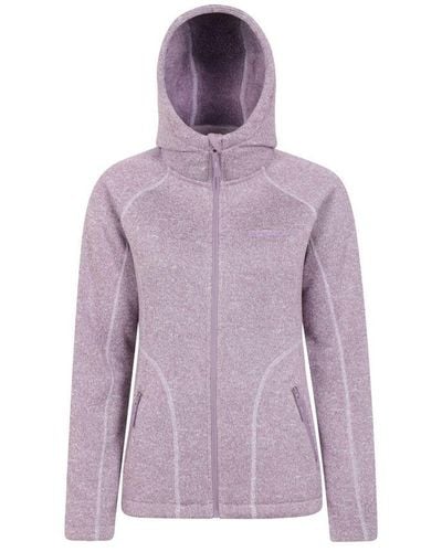 Mountain Warehouse Ladies Nevis Faux Fur Lined Full Zip Hoodie () - Purple