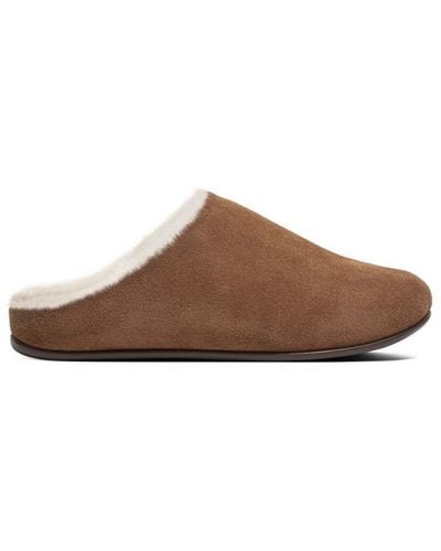 Fitflop 's Fit Flop Chrissie Shearling Slippers In Tan - Bruin