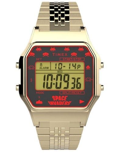 Timex T80 X Space Invaders Watch Tw2V30100 Stainless Steel (Archived) - White