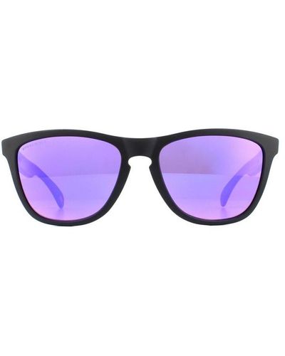 Oakley Square Unisex Mat Zwart Prizm Violette Zonnebril - Paars