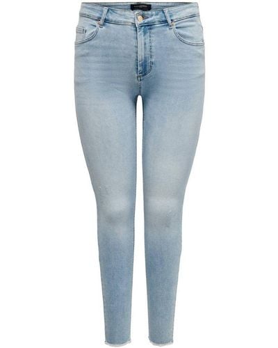 Only Carmakoma Skinny Jeans Carwilly Lught Blue - Blauw