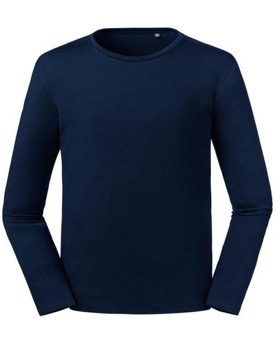 Russell Long-Sleeved T-Shirt (French) Cotton - Blue