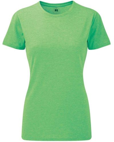 Russell Russell Dames Slim Fit Langer Lengte Korte Mouwen T-shirt (groene Mergel)