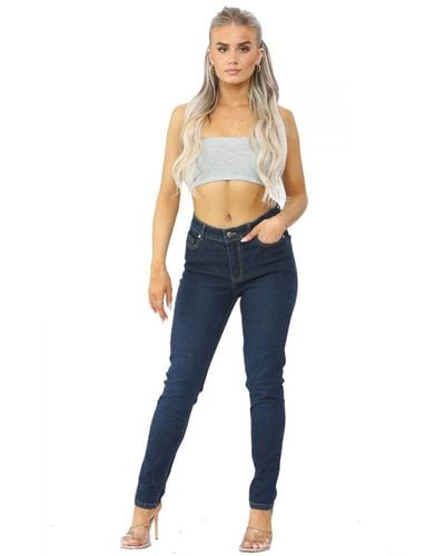 MYT Skinny Fit Stretch High Waist Denim Jeans Dark - Blue