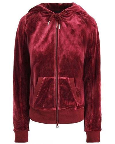 PUMA X Rihanna Fenty Long Sleeve Velour Track Jacket 575837 02 Cotton - Red