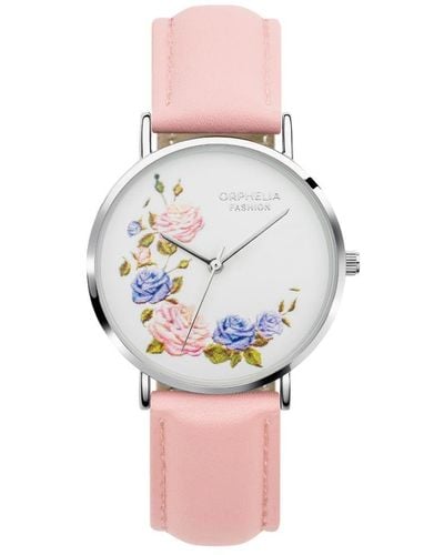 Orphelia Fashion Floral Watch Of711815 Leather - Pink