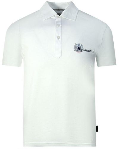 Aquascutum Aldis Brand London Logo Polo Shirt - White