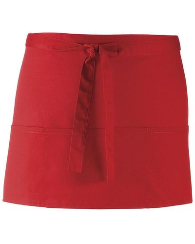PREMIER Kleuren 3 Zakschort / Werkkleding (pakket Van 2) (rood)
