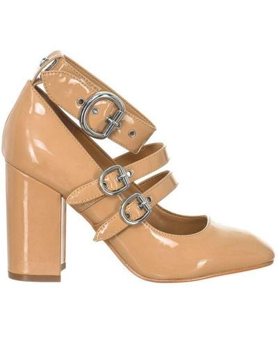 Guess S Patent-effect Heeled Shoes Flma23pat08 - Natural