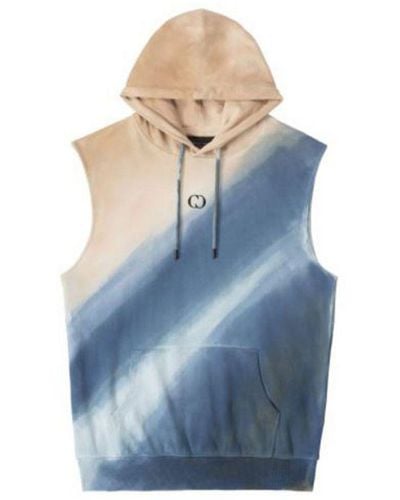 Criminal Damage Tie Dye Hoodie Vest Cotton - Blue