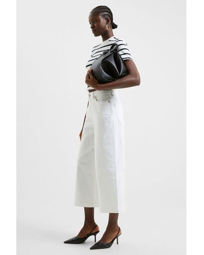 French Connection Stretch White Culottes