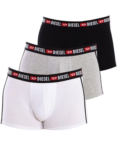 DIESEL Pack-3 Breathable Fabric Boxers With Anatomical Front 00sab2-0amal Men - Blue