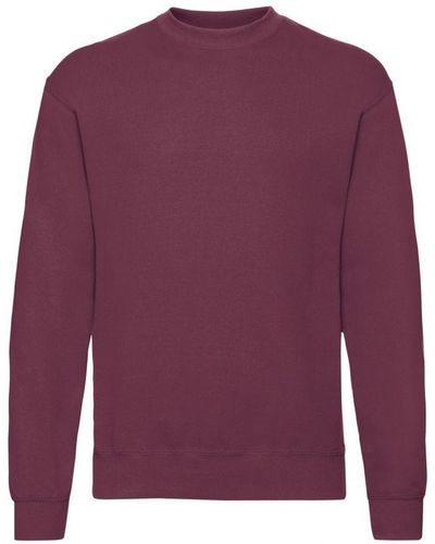 Fruit Of The Loom Classic 80/20 Set-In Sweatshirt () - Purple