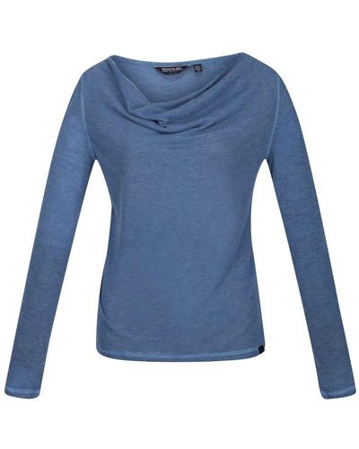 Regatta Ladies Frayda Long Sleeved T-Shirt (Slate) - Blue