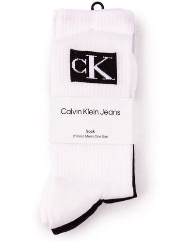Calvin Klein 2 Pack Sport Socks - White