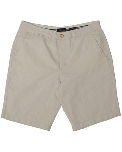 Pierre Cardin Flat Front Chino Shorts Cotton - Grey