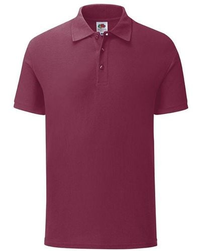 Fruit Of The Loom Tailored Polo Shirt () - Purple