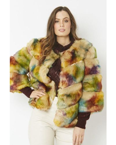 Jayley Luxury Faux Fur Jacket - Metallic