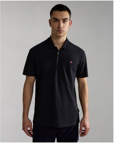 Napapijri Ealis Short Sleeve Polo Shirt - Black