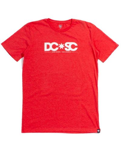 DC Shoes Dcsc Bright Red T Shirt Cotton