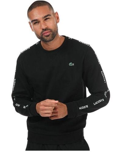 Lacoste Tape Detail Sweatshirt - Black