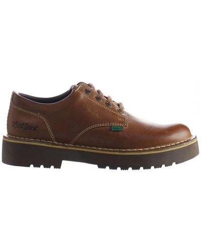 Kickers Daltrey Derby Brown Shoes Leather