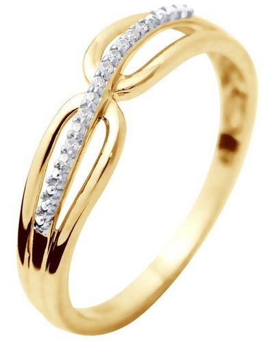 Diadema Wave Alliance Diamonds 0.030 Cts Yellow Gold - Metallic