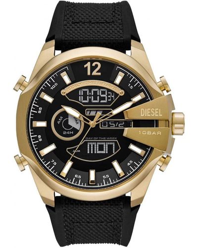 DIESEL Mega Chief Analog-digital Gold-tone Stainless Steel Watch 51mm - Black