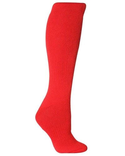 Heat Holders Ladies Extra Long Thermal Socks - Red