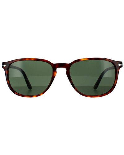 Persol Square Havana Sunglasses - Green