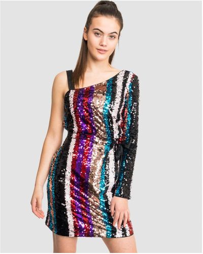 Armani Exchange Sequin Party Dress - Red