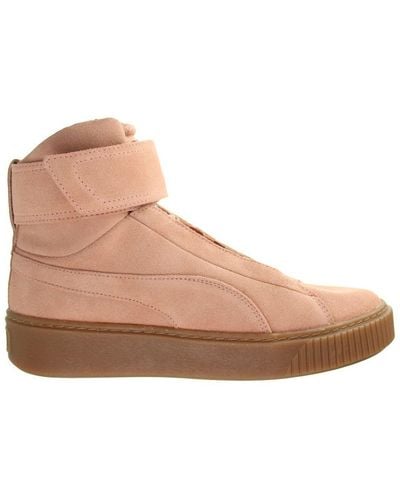 PUMA Platform Mid Ow Trainers Leather - Brown