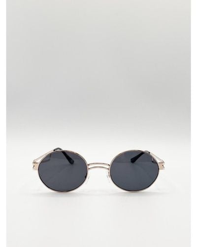 SVNX Retro Round Sunglasses - Blue