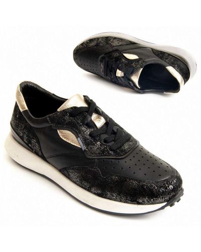 Purapiel Sneaker Aledis In Black - Zwart