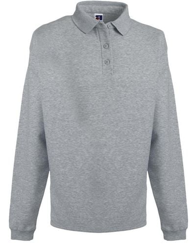 Russell Europe Heavy Duty Collar Sweatshirt (Light Oxford) - Grey