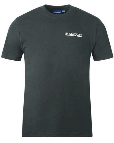 Napapijri S-surf Ss-logo Zwart T-shirt - Groen