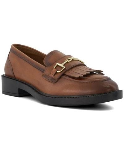 Dune Ladies Guided - Fringe-and-tassel-trimmed Loafers Leather - Brown